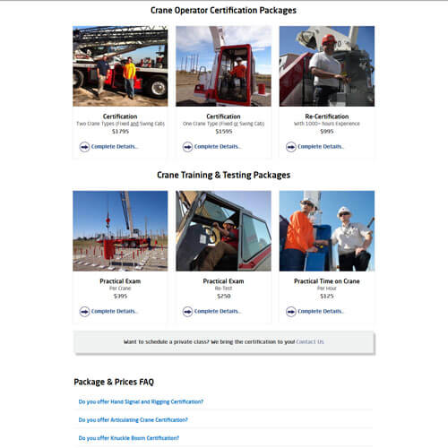 Crane Training Texas - Packages & Pricing