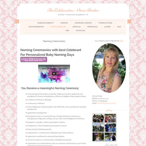 The Celebrant4u -  Naming Ceremonies